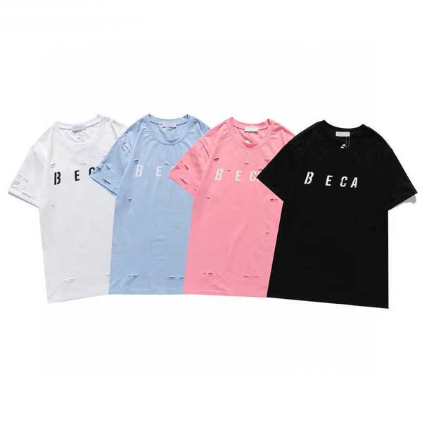 

2022 couples loose t-shirt men's designer t-shirt paris street ladies couple short sleeve t-shirt, White;black