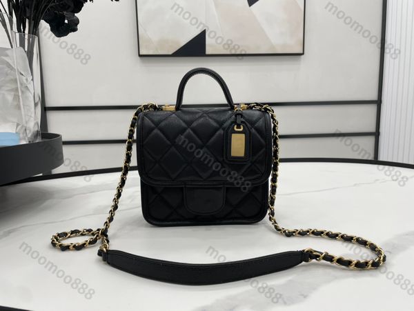 

10a tier mirror quality tofu messenger bag luxury designers womens handbag real leather lychee cowhide quilted flap black purse shoulder gol