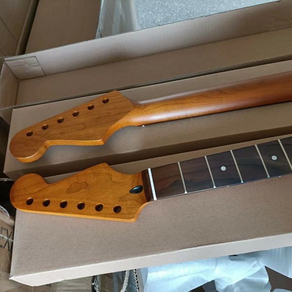 

1pc roasted maple electric guitar neck part 22 fret 25.5 inch rosewood fingerboard matte finished