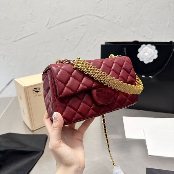 

women metal letter portable classic flap shoulder bag diamond lattice lambskin leather quilted luxury designer handbag mini crossbody makeup