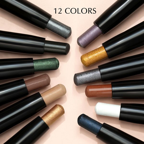 

eye shadow liner combination 12 color highlighter shadow pencil waterproof glitter matte nude makeup pigment pearlescent silkworm pen 221008