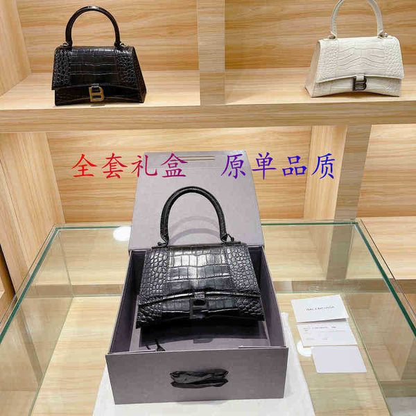 

designer balencalgass luxurys handbags leather 2022 retro hourglass bag net red same trend handbag