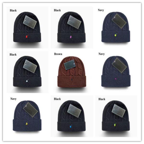 

fashion polo beanie autumn winter beanies knitted hat for men and women hats classical sports small horse skull caps ladies casual outdoor w