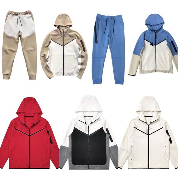 

tech fleece designer tech fleeces jacket men women hoodie long sleeve womens mens jackets zip up hoodies sweatshirts techfleece thick loose, Black