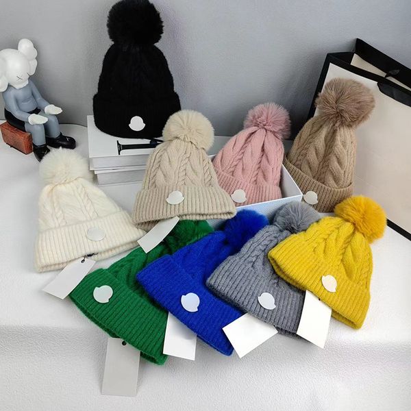 

new fashion designer autumn and winter knitted hat beanie letter jacquard warm, Blue;gray