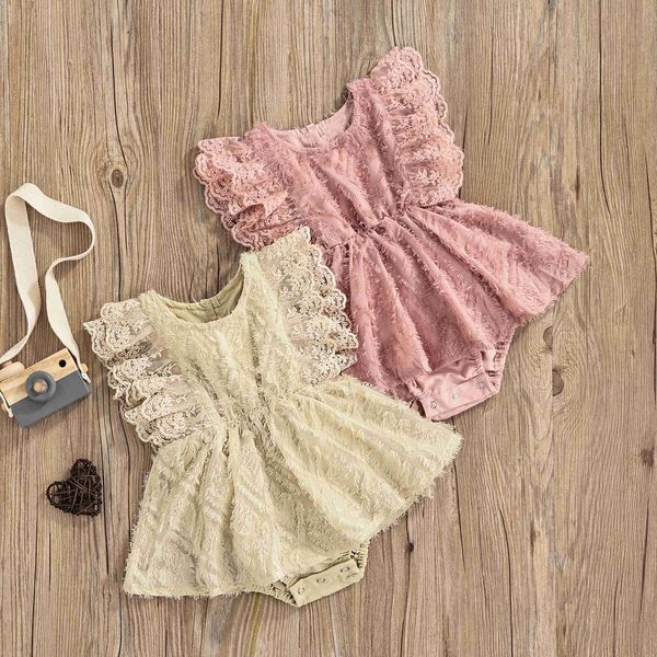 

rompers summer newborn baby girl cute clothes princess bodysuit toddler girls fashion lace floral ruffle jumpsuit clothes j220922, Blue