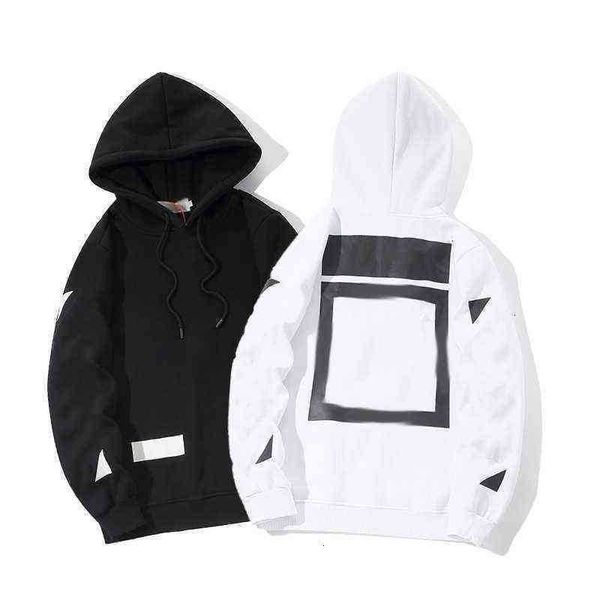 

2022 designers off hoodies men women fashion streetwears man pullover winter sweatshirts loose hooded style clothing street, Black