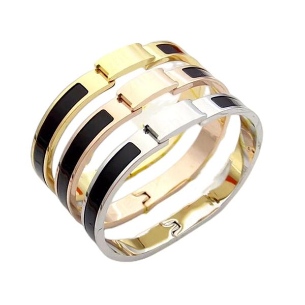 

titanium steel couple bracelets fashion trend letter bracelets men and women bracelet golden bangle party wedding valentine's birthday, Golden;silver