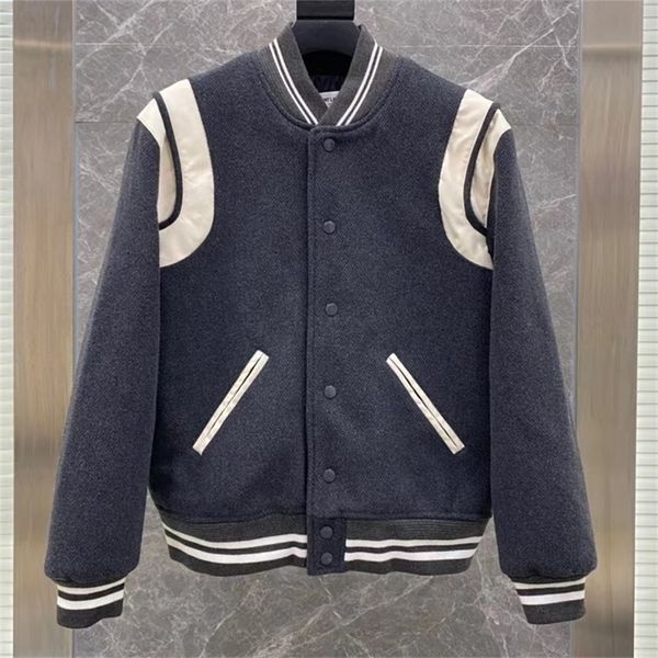 

womens jackets womens fashion brand baseball uniform original stripe design mens luxury coat famous highend sport jacket 221007, Black;brown