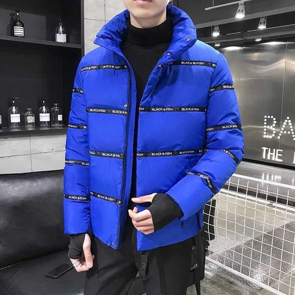 

men's down parkas 2020 new winter warm jacket casual autumn stand-up collar thick white duck parka t221006, Black