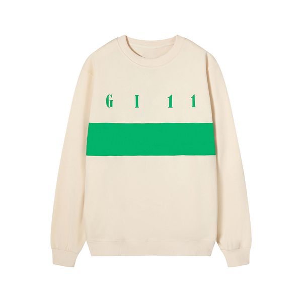 

fashion brand designer mens long sleeve sweatshirt luxury classic stripe alphabet sweatshirt crew neck pullover casual apricot asia size m-2, Black