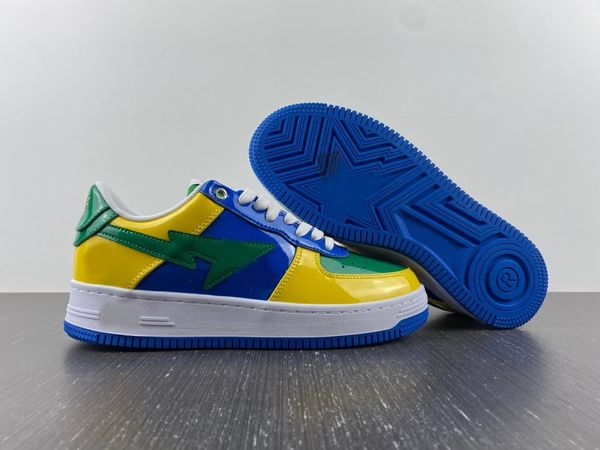 

shoes bapesta m2 low-sneakers platform runner trainer outdoor blue green yellow