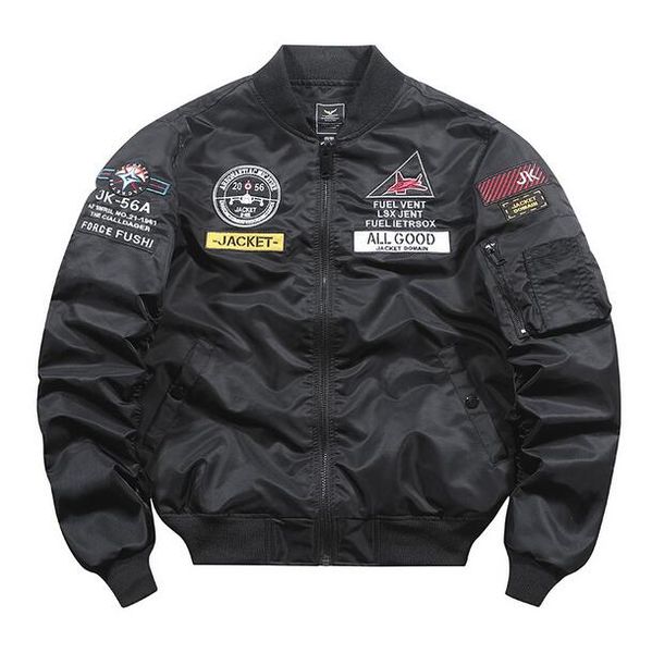 

heavy embroidered air force ma1 bomber jacket men's flight jacket, Black;brown