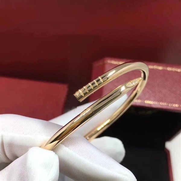 

couple engagement fashion bangle stainless steel men and women lovers nail jewelry bracelet gift party never fading235t, Black