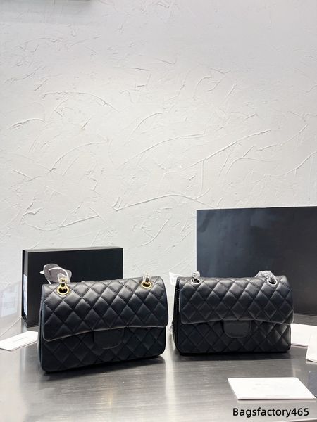 

womens bags classic crossbody shoulder medium double flap caviar leather bags calfskin gold/silver metal hardware matelasse chain multi poch