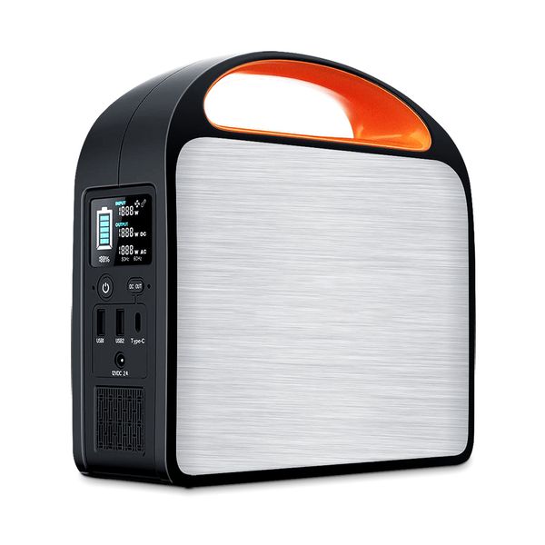 

portable power station outdoor backup power with solar charge 350w