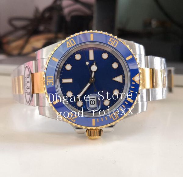 

men's ceramic watches men automatic cal.3135 watch clean yellow gold 904l steel 3130 movement blue green cleanf luminous crystal 28800