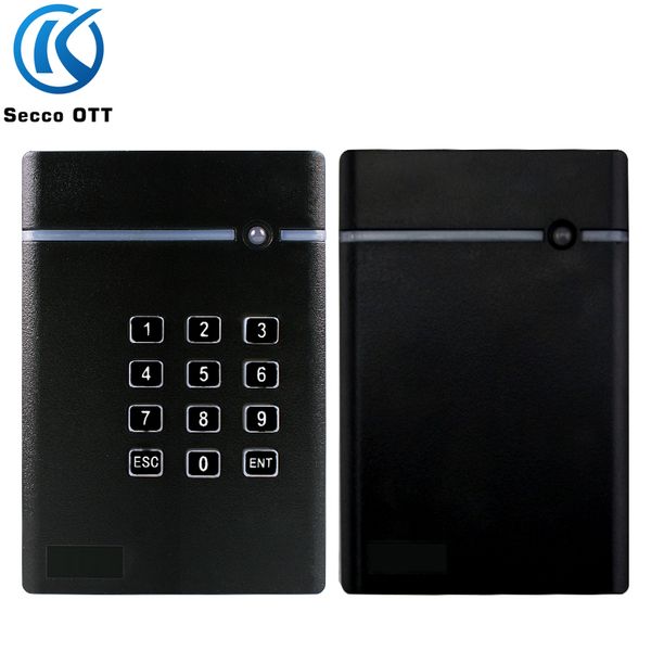 

125khz id access control card reader abs material outdoor waterproof password button wiegand 26 34 format 13.56mhz ic non-contact nfc read h