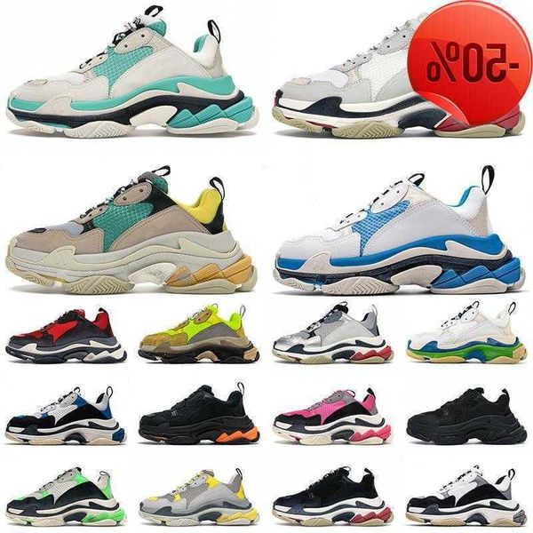 

platform paris triple s designer sneakers flat mens womens luxurys leisure 17fw all black vintage old sports schuhe