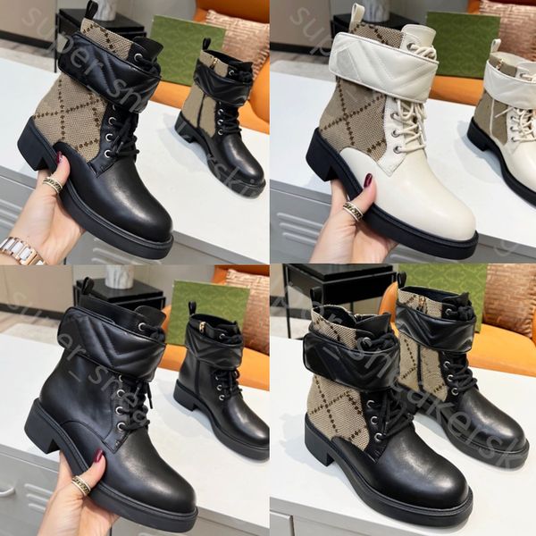 

women ankle boots martin boot snow boots r real leather flat metal travel belt buckle shoe platforms shoes with original box size, Black