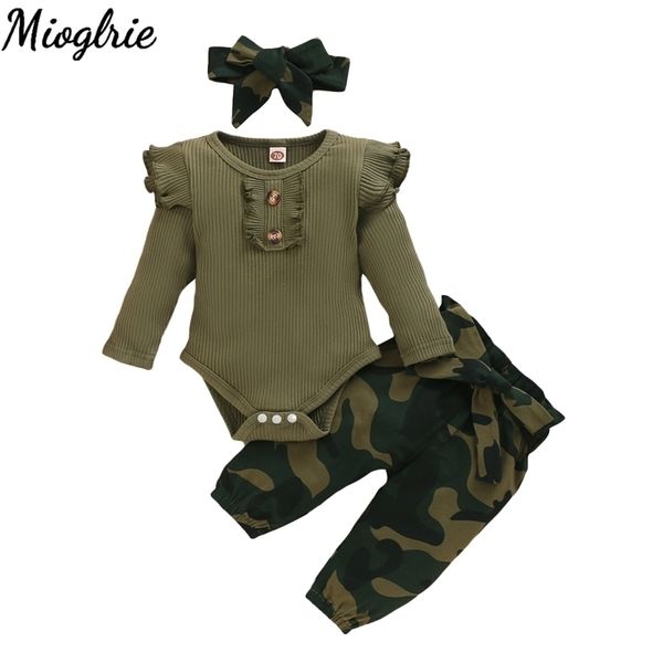 

clothing sets camouflage baby clothes for boys girls 3piece outfit knitted autumn long sleeve toddler fall born 221007, White