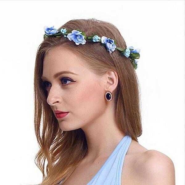 

hair beach accessories crowns flower headbands women artificial floral hairbands fashion headwear for girls beach wedding garlands
