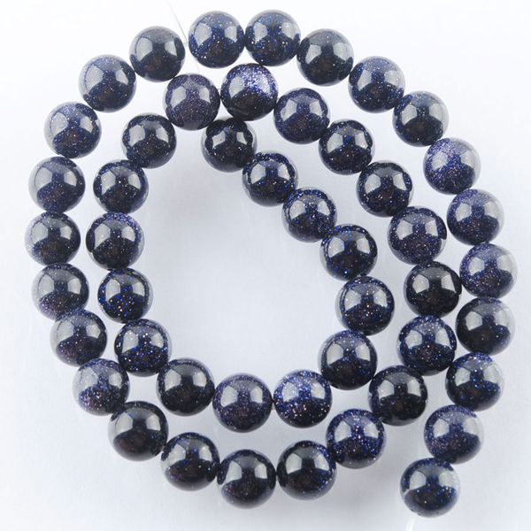 

6mm Blue Sand Natural Stone Beads Uniform Round Spacer Beads For DIY Handmade Jewelry Making Accessories BY909