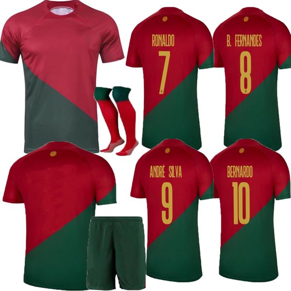 

2022 23 soccer jersey portuguese world cup joao felix sanches ruben neves football shirts men kids kits bruno fernandes diogo j. danilo retr, Black;blue