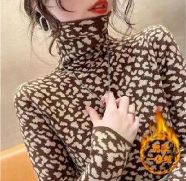 

women's sweaters punk luxury plush for warmth turtleneck pullover supre dress print shirt women's clothing g1, White;black