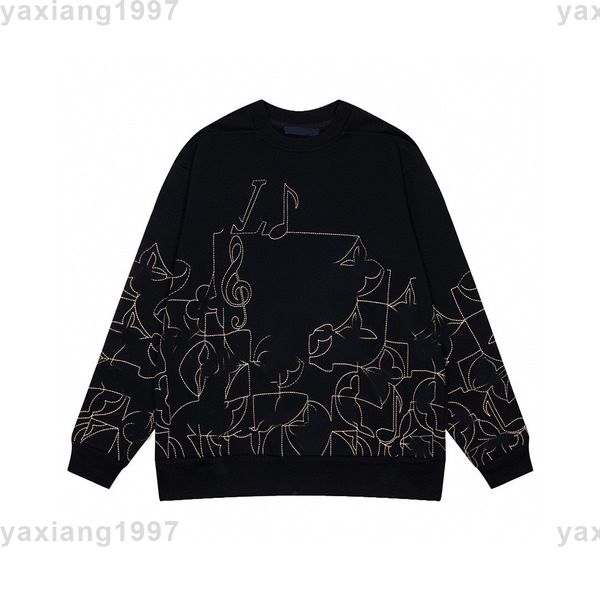 

2023ss spring and summer new sweatshirts high grade cotton printing shirt short pants sleeve round neck panel t-shirt size s-m-l-xl--xxxl, Black;brown