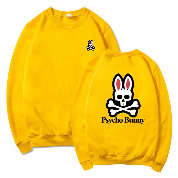 

brand mens sweatshirts psycho bunny animal o-neck print cotton short sleeve tshirt print ghost rabbit polo shirt summer men tee luxury desig, Black