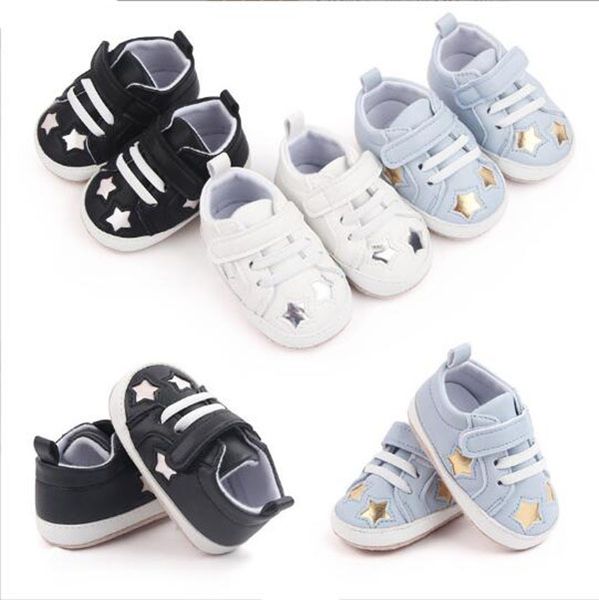 

first walkers baby pu leather sneakers classic born sports shoes boys girls infant toddler anti-slip 0-18 months