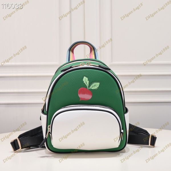 

new backpack women's children's bags splice color contrast printing radish mini casual shoulder bag