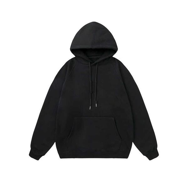 

202 men's hoodies long sleeve women's hoodie designer sweatshirt fashion solid sweatshirt, Black