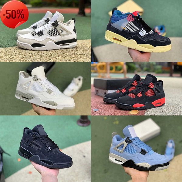 

basketball shoes trainers sneakers designer military black university blue infrared cement cat noir white oreo lightning red rasta thunder 4