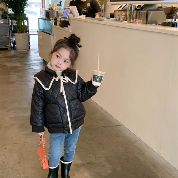 

down coat kids girl warm thicken quilted cotton jacket for sweet girls toddler outwear children clothing 221007, Blue;gray