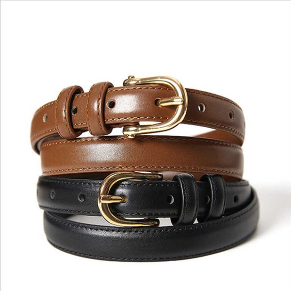 

s leather women's casual single loop business first layer cowhide belt seal waist chain 1006, Black;brown