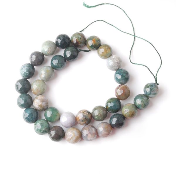 

4-12mm natural stone faceted algae agate spacer beads for diy charms bracelet necklace jewelry by921, Black