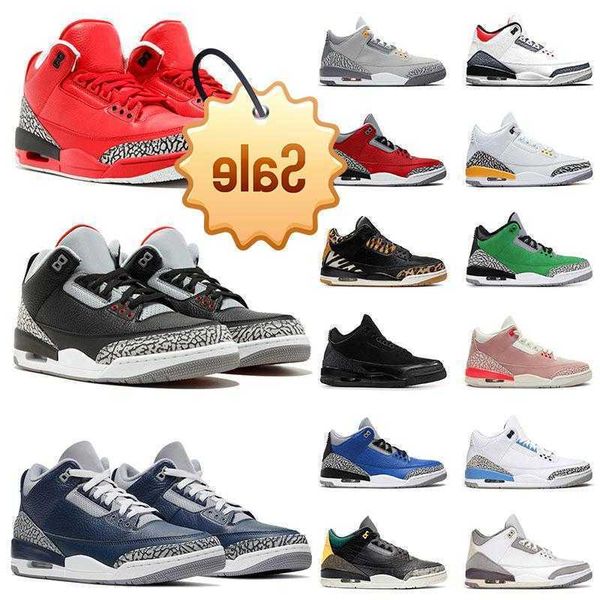 

2022 bred patent jumpman 3 trainers men women basketball shoes unc 3m reflective white 3s georgetown sports sneakers cool grey varsity royal