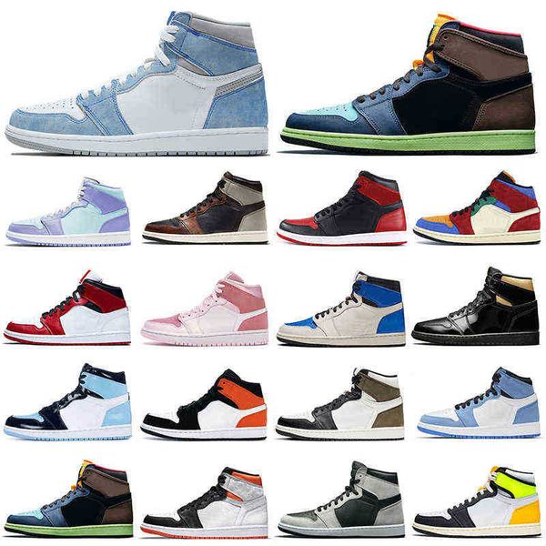 

discount 1s men basketball shoes 1 hyper royal banned bred shadow chicago women mens trainers sports sneakers breathable jordon jordens, Black