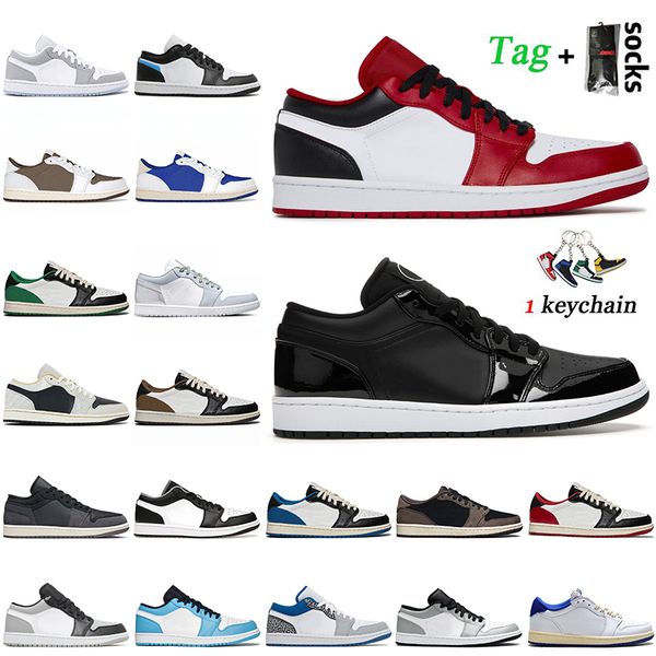 

jumpman 1 1s low basketball shoes retro sneakers j1 women mens trainers olive craft inside out black toe tear away silve university blue wol