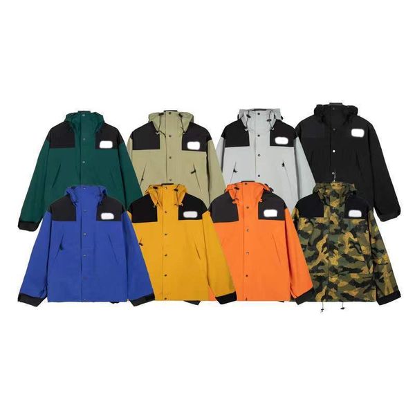 

designer men's jacket windbreak wind coat luxury autumn clothing patchwork color casual classic 1990 mountain streetwear baseball outwe, Black;brown