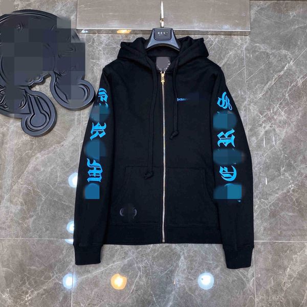 

fleece men's hoodies fleece 2021ch unique color fluorescent peacock blue floral arm limited zipper cro sanskrit sweater e4gp uv7s, Black