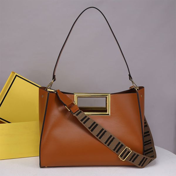 

shoulder tote bag crossbody bags clutch handbag purse gold hardware genuine leather plain women large capacity pochettes detachable letter s