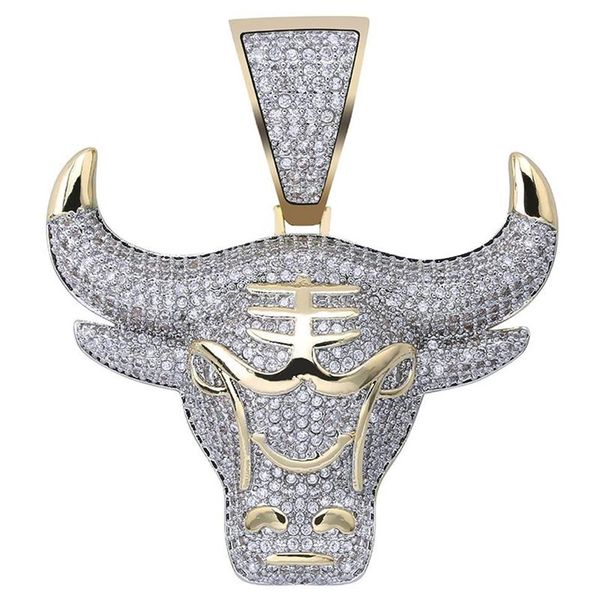 

fashion simple bull head pendant necklace outer sliding object casual men and women necklaces2322, Silver