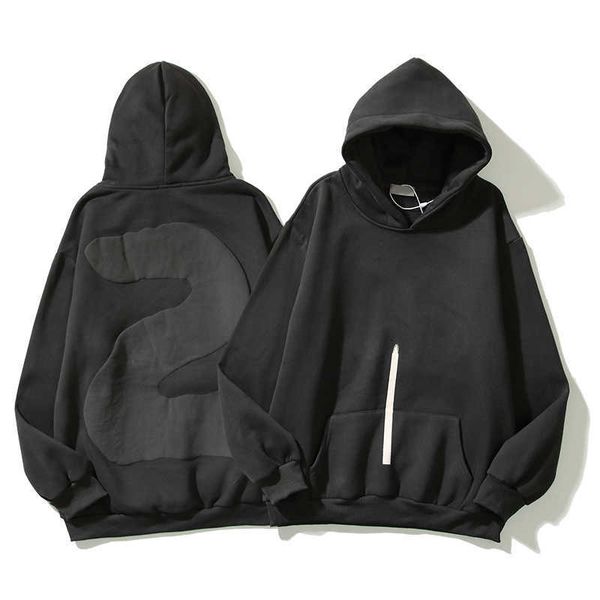 

mens and womens hoodie sweatshirt autumn and winter hoodie sweatshirt 2021 cherry plum blossom butterfly womens pullover coat, Black