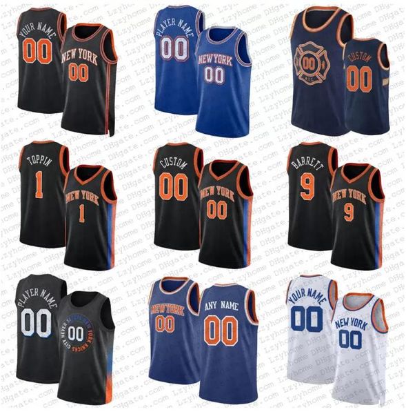 

men women youth new york''knicks''custom 4 derrick rose 13 evan fournier 30 julius randle 11 jalen brunson 9 rj barrett, Black;red