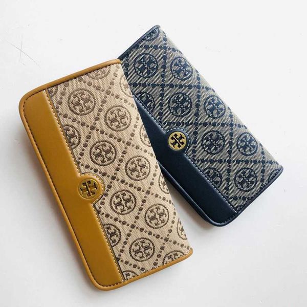 

fashion leather shoulder bags torysbirchs luxury lambskin purse designer bags new monogram women's multi clip zipper wallet change fh5y
