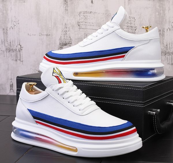 

air cushion board shoe male fashion sneakers men's air casual shoes for men comfortable solid color designer outdoor breath, Black