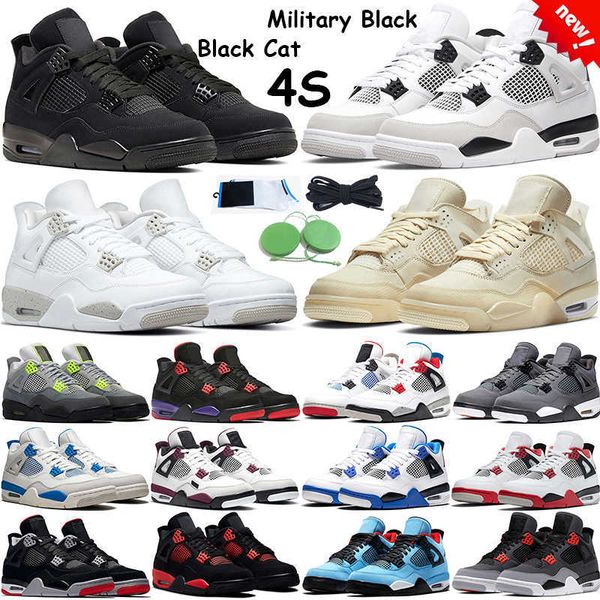 

4 retro military black 2022 basketball shoes men women sail 4s infrared university blue black cat fire red royalty neon dark mocha pine